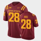 Men's Iowa State Cyclones #28 Breece Hall Red Stitched College Football Jersey