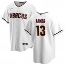 Men's Arizona Diamondbacks #13 Nick Ahmed White Stitched Baseball Jersey