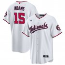 Washington Nationals #15 Riley Adams White Stitched Baseball Jersey