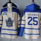 Maple Leafs #25 James Van Riemsdyk Cream Sawyer Hooded Sweatshirt Stitched Jersey