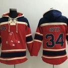 Men's Boston Red Sox #34 David Ortiz Red Sawyer Hooded Sweatshirt Baseball Hoodie