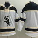 Men's Chicago White sox Blank White Sawyer Hooded Sweatshirt Baseball Hoodie Jersey