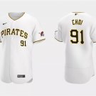 Men's Pittsburgh Pirates #91 Ji Man Choi Black Flex Base Stitched