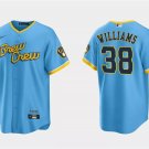 Milwaukee Brewers #38 Devin Williams Powder Blue City Connect Cool Base Stitched Baseball Jersey