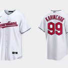 Cleveland Guardians #99James Karinchak White Cool Base Stitched Baseball Jersey