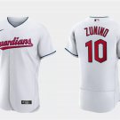 Men's Cleveland Guardians #10 Mike Zunino White Flex Base Stitched Baseball Jersey
