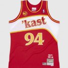 Men's Atlanta Hawks #94 Dungeon Red Throwback Swingman Stitched Jersey