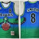 Men's Atlanta Hawks #8 Steve Smith Blue and Green 1996-97 Throwback Swingman Stitched Jersey