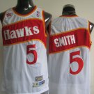 Men's Atlanta Hawks #5 Josh Smith White Stitched Throwback Jersey