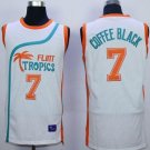 Flint Tropics #7 Coffee Black White Semi-Pro Movie Stitched Basketball Jersey