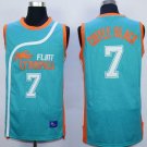 Flint Tropics #7 Coffee Black Teal Semi-Pro Movie Stitched Basketball Jersey
