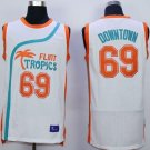Flint Tropics #69 Downtown White Semi-Pro Movie Stitched Basketball Jersey