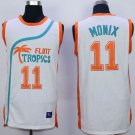 Flint Tropics #11 Ed Monix White Semi-Pro Movie Stitched Basketball Jersey
