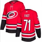 Men's Carolina Hurricanes #71 Jesper Fast Red Stitched Hockey Jersey