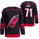 Men's Carolina Hurricanes #71 Jesper Fast Black Stitched Hockey Jersey