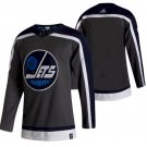 Men's Winnipeg Jets Blank 2021 Black Reverse Retro Stitched Hockey Jersey