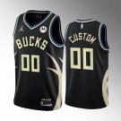 Men's Milwaukee Bucks Active Player Custom 2022/23 Black Statement Edition Stitched Jersey