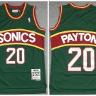 Men's Oklahoma City Thunder #20 Gary Payton Green 1995-96 Throwback SuperSonics Stitched Jersey