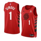 Portland Trail Blazers #1 Anfernee Simons 2022/23 Red Statement Edition Swingman Stitched Jersey