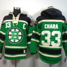 Men's Boston Bruins #33 Zdeno Chara Green St. Patrick's Day McNary Lace Hoodie Stitched Jersey