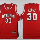 Men's Davidson Wildcats #30 Stephen Curry Red Basketball Stitched Jersey