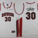 Men's Davidson Wildcats #30 Stephen Curry White Basketball Stitched Jersey