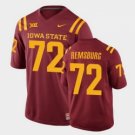 Men's Iowa State Cyclones #72 Jake Remsburg College Football Cardinal Replica Jersey
