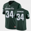 Men Michigan State Spartans #34 Antjuan Simmons College Football Green Stitched Jersey