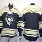 Men's Pittsburgh Penguins Blank Black Sawyer Hooded Sweatshirt Stitched Hoodie Jersey