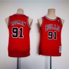 Chicago Bulls #91 Dennis Rodman Red Stitched Basketball Jersey