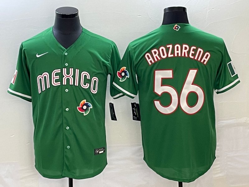 MENS MEXICO WORLD BASEBALL CLASSICS AROZARENA #56 WHITE JERSEY