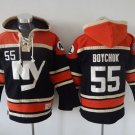 Men's New York Islanders #55 Johnny Boychuk Dark Blue Sawyer Hooded Sweatshirt Stitched Jersey