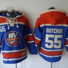 Men's New York Islanders #55 Johnny Boychuk Baby Blue Sawyer Hooded Sweatshirt Stitched Jersey