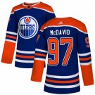 Men's Edmonton Oilers #97 Connor McDavid Royal Blue With Orange Home Hockey Stitched Jersey