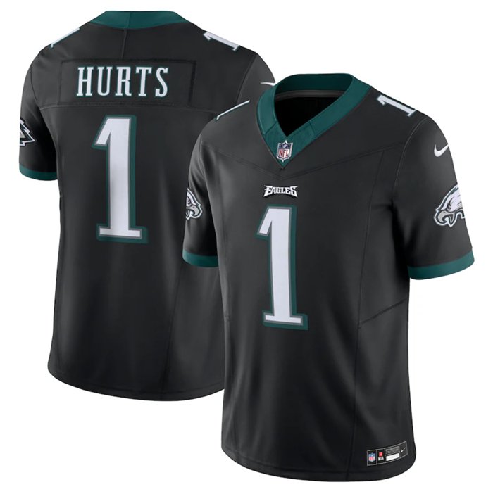 Philadelphia Eagles #1 Jalen Hurts Black 2023 F.U.S.E. Vapor ...