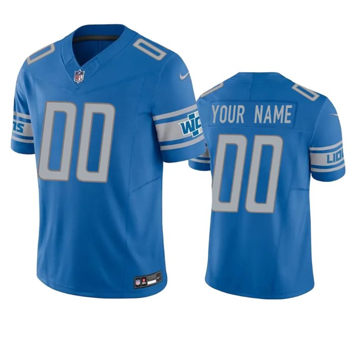 Detroit Lions Active Player Custom Blue 2023 F.U.S.E. Vapor Untouchable Limited Stitched Jersey