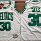 Men's Boston Celtics #30 Len Bias White Swingman Throwback Basketball Jersey