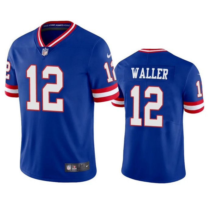 New York Giants #12 Darren Waller Blue Classic Stitched Football