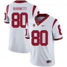Men's USC Trojans #80 Deontay Burnett White College Football Jersey