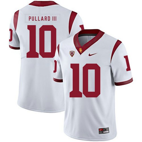 Men's USC Trojans #10 Hayes Pullard III White College Football Jersey