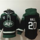 Men's New York Jets #20 Breece Hall Black Ageless Must-Have Lace-Up Pullover Hoodie Jersey