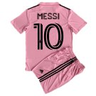 Youth's Inter Miami CF 2022 #10 Lionel Messi Pink The Heart Beat Kit Soccer Jersey