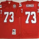 Men's New England Patriots #73 John Hannah Red 1984 Throwback Football Jersey
