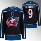 Men's Columbus Blue Jackets #9 Ivan Provorov Black 2022-23 Reverse Retro Stitched Jersey