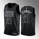 Men's Brooklyn Nets #21 Noah Clowney Black 2023 Draft Statement Edition Stitched Jersey