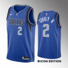 Men's Dallas Mavericks #2 Dereck Lively II Blue 2023 Draft Icon Edition Stitched Jersey