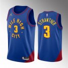 Denver Nuggets #3 Julian Strawther Blue 2023 Draft Statement Edition Stitched Basketball Jersey