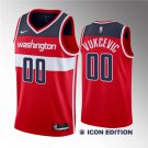 Men's Washington Wizards #00 Tristan Vukcevic Red 2023 Draft Icon Edition Stitched Jersey