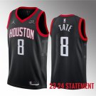 Men's Houston Rockets #8 Jae'Sean Tate Black 2023 Statement Edition Stitched Basketball Jersey