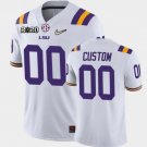 Men's LSU Tigers Customized White 2020 National Championship Limited Stitched Football Jersey